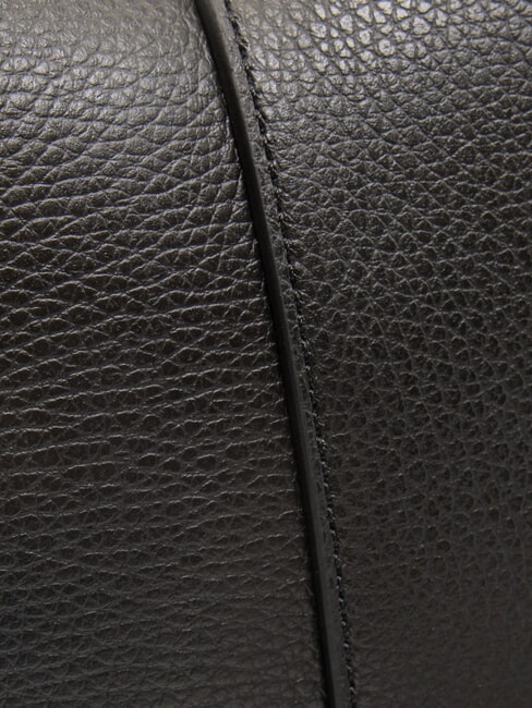 HELENA ROUND Bolso de piel con doble bandolera negro - Bolsos Mujer