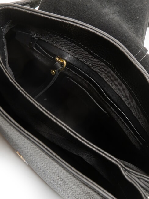 HELENA ROUND Bolso de piel con doble bandolera negro - Bolsos Mujer