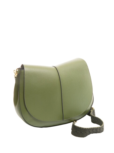 HELENA ROUND Bolso bandolera pequeño de piel fuego profundo - Bolsos Mujer