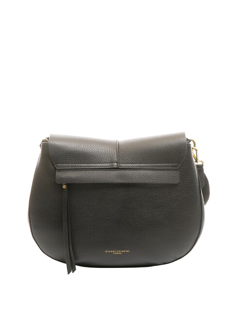 HELENA ROUND Bolso bandolera pequeño de piel negro - Bolsos Mujer