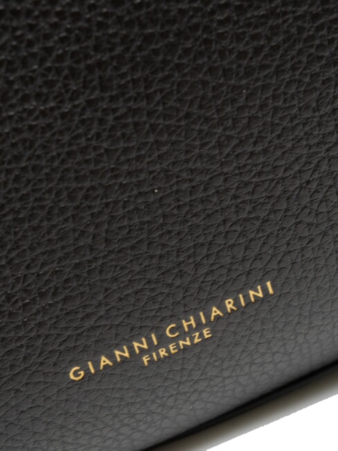 HELENA ROUND Bolso bandolera pequeño de piel negro - Bolsos Mujer