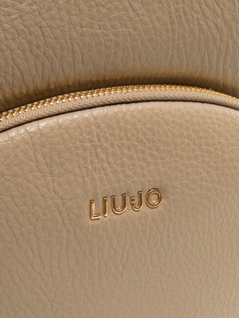 MANHATTAN Mochila redonda mediana con bolsillo gris topo del desierto - Bolsos Mujer