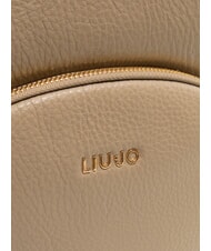 LIUJO MANHATTAN Mochila redonda mediana con bolsillo gris topo del desierto - Bolsos Mujer - 4