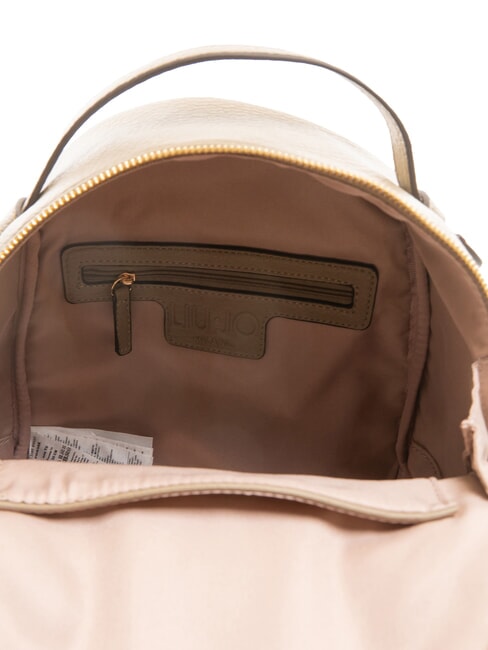 MANHATTAN Mochila redonda mediana con bolsillo gris topo del desierto - Bolsos Mujer