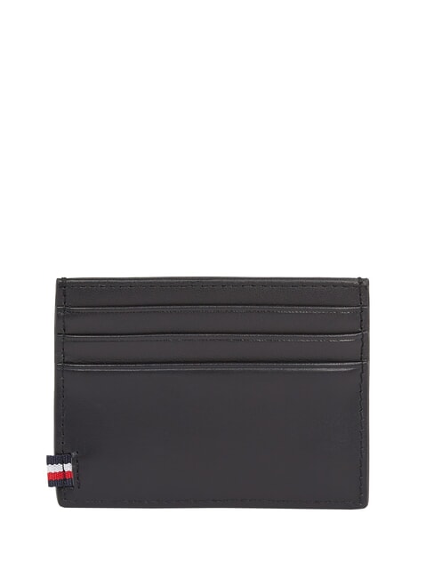 TH FOUNDATION Tarjetero de cuero negro - Carteras Hombre