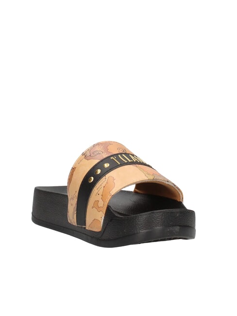 GEO  Zapatillas beige geométrico/negro - Zapatos Mujer