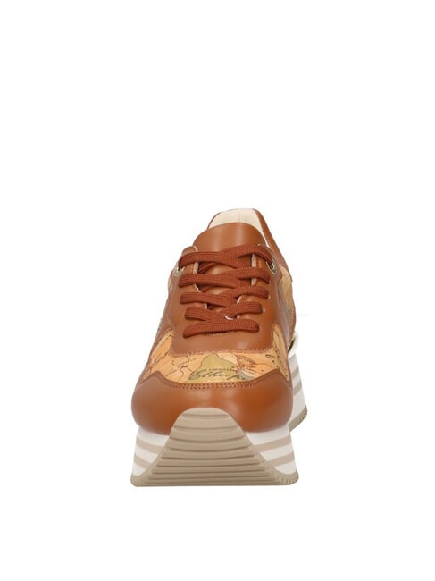 GEO JR Zapatillas de plataforma con logotipo lateral Cuero / Geo Beige - Zapatos Mujer