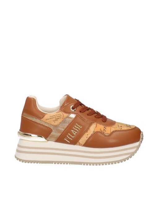 GEO JR Zapatillas de plataforma con logotipo lateral Cuero / Geo Beige - Zapatos Mujer