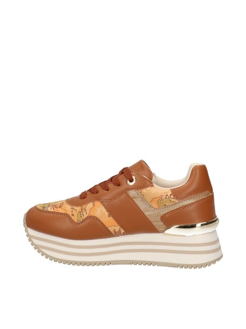 GEO JR Zapatillas de plataforma con logotipo lateral Cuero / Geo Beige - Zapatos Mujer