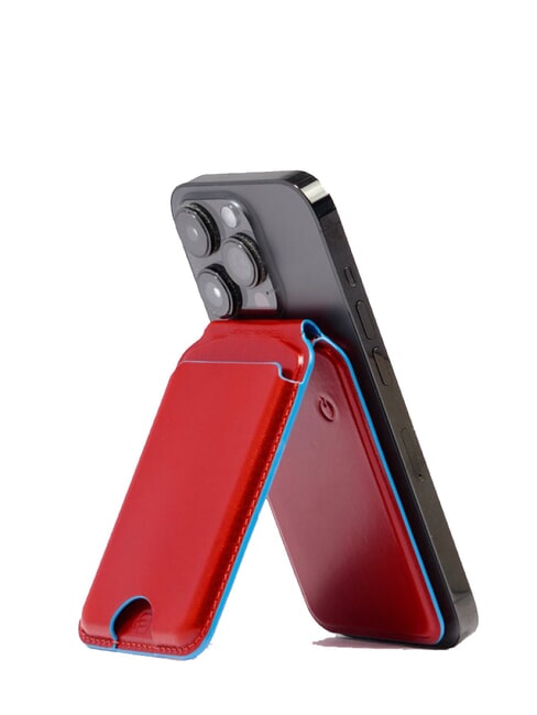 BLUE SQUARE Tarjetero MagSafe con rastreador ROJO - Carteras Hombre