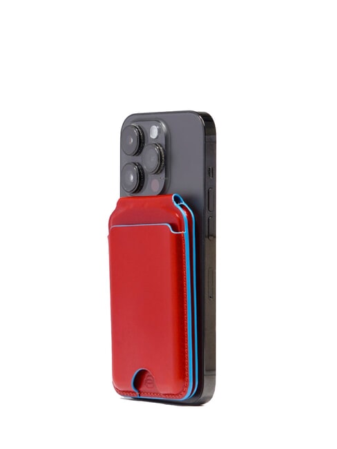 BLUE SQUARE Tarjetero MagSafe con rastreador ROJO - Carteras Hombre