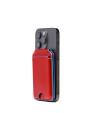 PIQUADRO BLUE SQUARE Tarjetero MagSafe con rastreador ROJO - Carteras Hombre - 4