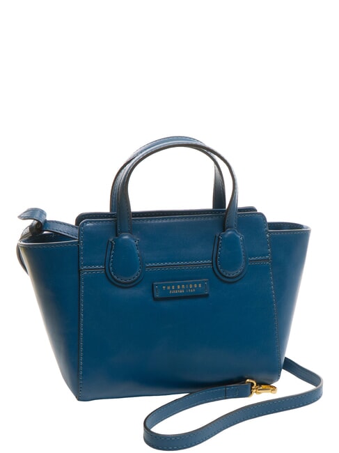 ELETTRA Bolso de piel con bandolera vaqueros cortos oro - Bolsos Mujer