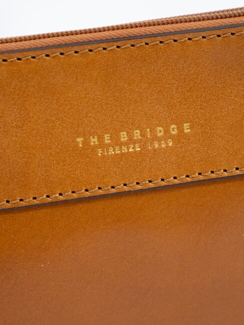 DANTE  Neceser de cuero Cognac / Oro - Carteras de mano & Neceser