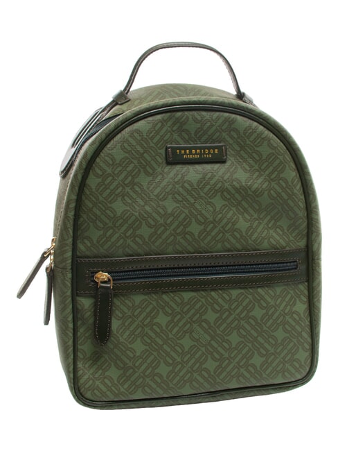 ANNA  Mochila de mujer Derby verde abt. oro - Bolsos Mujer