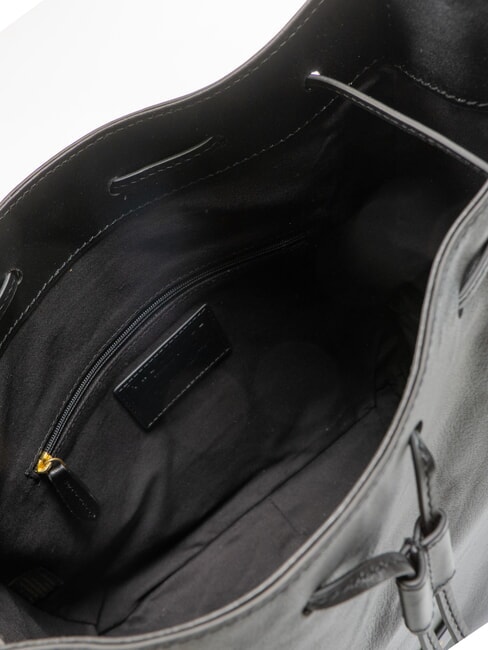 CARLOTTA Bolso de piel tipo cartera con bolsillos Oro negro - Bolsos Mujer