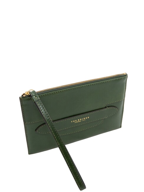 LUCREZIA Bolso clutch con puño de piel inglés verde abb. oro - Bolsos Mujer