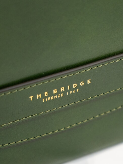 LUCREZIA Bolso clutch con puño de piel inglés verde abb. oro - Bolsos Mujer