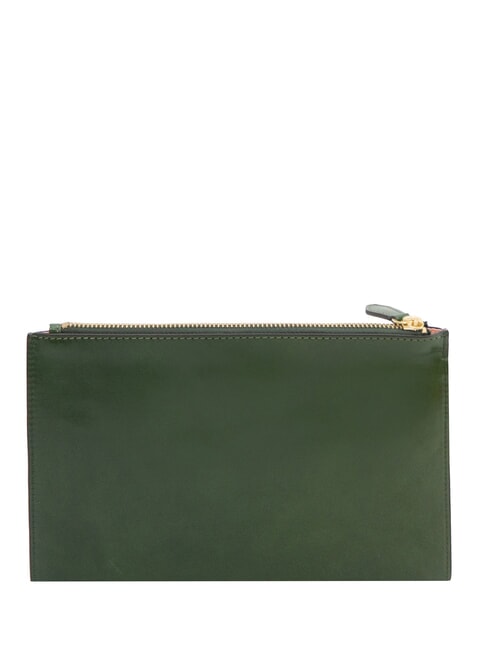 LUCREZIA Bolso clutch con puño de piel inglés verde abb. oro - Bolsos Mujer