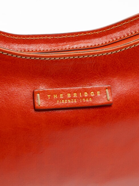 GIORGIA Bolso bandolera de piel naranja quemada abb. oro - Bolsos Mujer