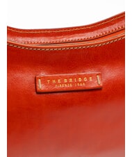 THE BRIDGE GIORGIA Bolso bandolera de piel naranja quemada abb. oro - Bolsos Mujer - 3