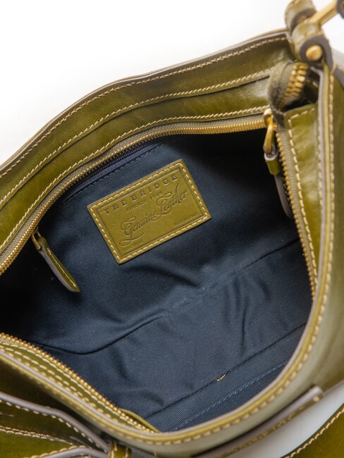 GIORGIA Bolso bandolera de piel tomillo abb oro - Bolsos Mujer