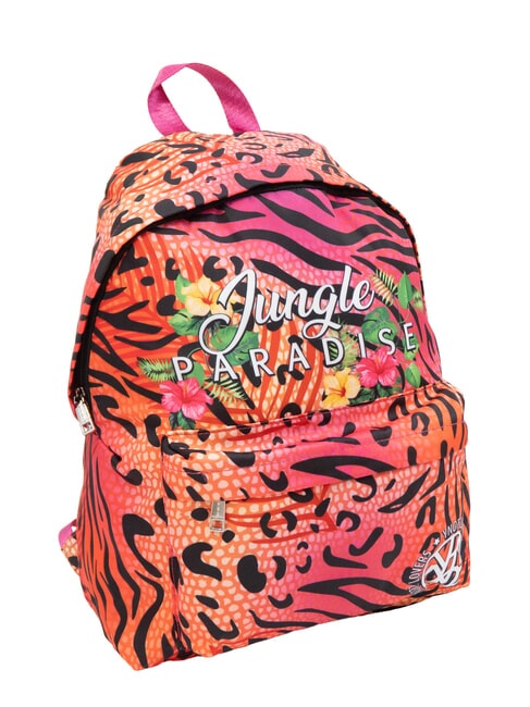 JUNGLE PARADISE Mochila estampada fucsia - Bolsos Mujer