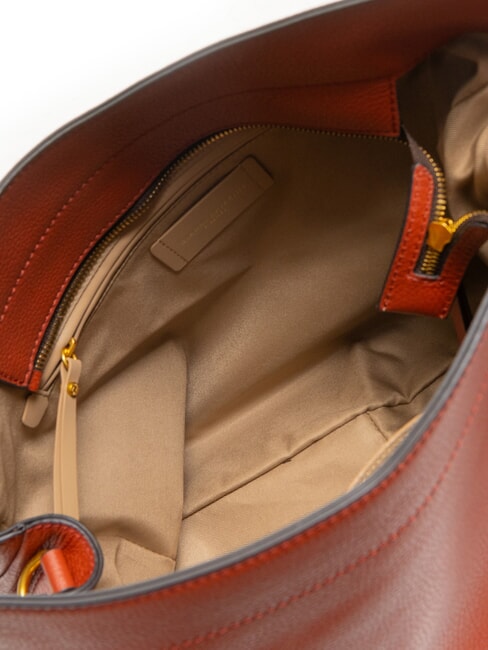 OTTAVIA Bolso de hombro, de piel rojo ladrillo - Bolsos Mujer