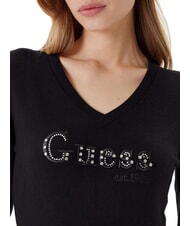 GUESS KENZIE LOGO Su&eacute;ter de cuello en V jetbla - Su&eacute;teres de mujer - 4