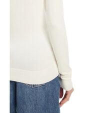 GUESS KENZIE LOGO Suéter de cuello en V cremwhi - Suéteres de mujer - 4