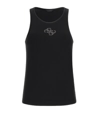 GUESS NEW SL ROUND GUENDALINA camiseta sin mangas con logo 4G de strass jetbla - camiseta - 4