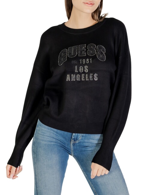 LEIGHTON LOGO Suéter de cuello redondo jetbla - Suéteres de mujer