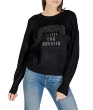 GUESS LEIGHTON LOGO Suéter de cuello redondo jetbla - Suéteres de mujer - 4