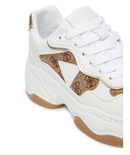 GUESS HAPYY4  Zapatillas Beige / Marrón - Zapatos Mujer - 3