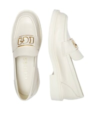 GUESS SHUTTLE  Mocasines de piel marfil - Zapatos Mujer - 3