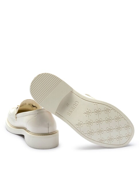 SHUTTLE  Mocasines de piel marfil - Zapatos Mujer