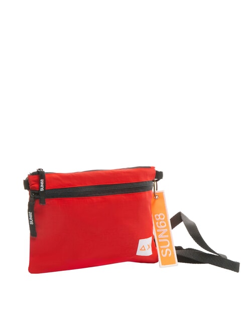 NYLON Bolsa de nailon con bolsillo rojo fuego - Bandoleras Hombre