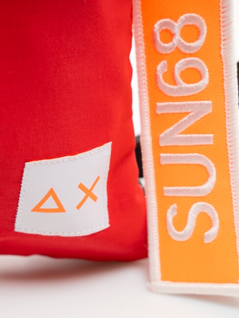 NYLON Bolsa de nailon con bolsillo rojo fuego - Bandoleras Hombre