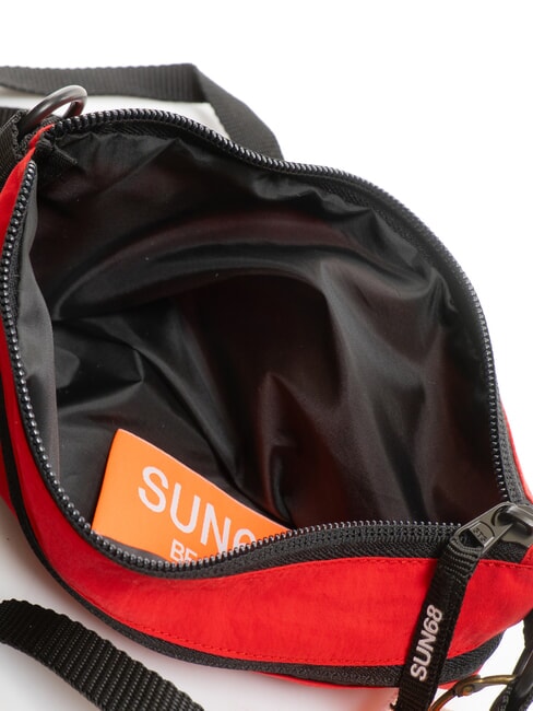 NYLON Bolsa de nailon con bolsillo rojo fuego - Bandoleras Hombre