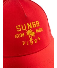 SUN68 LOGO gorra de béisbol rojo fuego - Sombreros - 3
