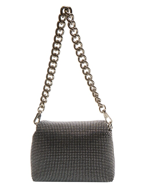 LAPUFFY Bolso de hombro micro con pedrería negro/acero - Bolsos Mujer