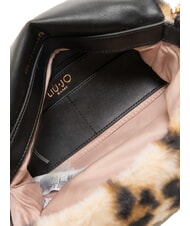 LIUJO LAPUFFY Bolso de hombro de felpa con estampado animal mácula natural. - Bolsos Mujer - 5