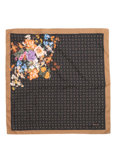 FLOWERS TWILL Bufanda estampada flores negras - Bufandas