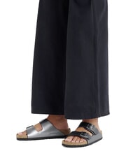 BIRKENSTOCK ARIZONA Sandalia tipo zapatilla metálica negro - Zapatos Mujer - 7