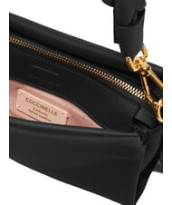 COCCINELLE BOHEME GRANA DOUBLE Bolso de mano, con bandolera, en piel negro/coñac - Bolsos Mujer - 3