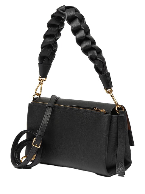 BOHEME GRANA DOUBLE  Bolso de hombro, con correa para el hombro negro/co&ntilde;ac - Bolsos Mujer