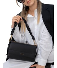 COCCINELLE BOHEME GRANA DOUBLE  Bolso de hombro, con correa para el hombro negro/co&ntilde;ac - Bolsos Mujer - 5