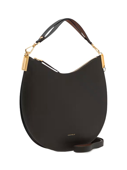 SUNUP  Bolso de hombro, con bandolera negro/co&ntilde;ac - Bolsos Mujer