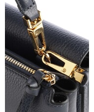 COCCINELLE ARLETTIS Minibolso de piel con textura azul medianoche - Bolsos Mujer - 3