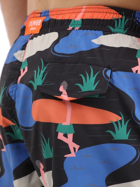 ILLUSTRATION Traje de playa para hombre negro/azul - Trajes de baño